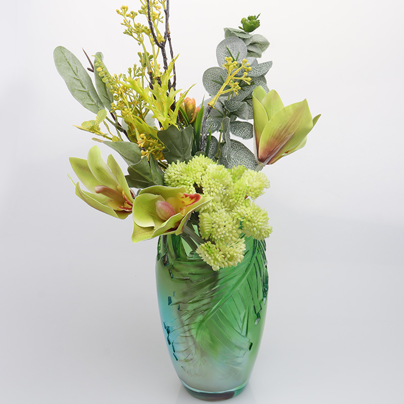 Стеклянная ваза для гостиной, цветочная композиция, хрустальное стекло, художественная ваза, домашний декор, украшение для обеденного стола «Гармония»