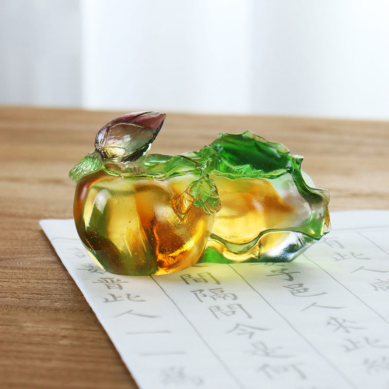 Скульптурные украшения из цветного хрустального стекла в форме хурмы