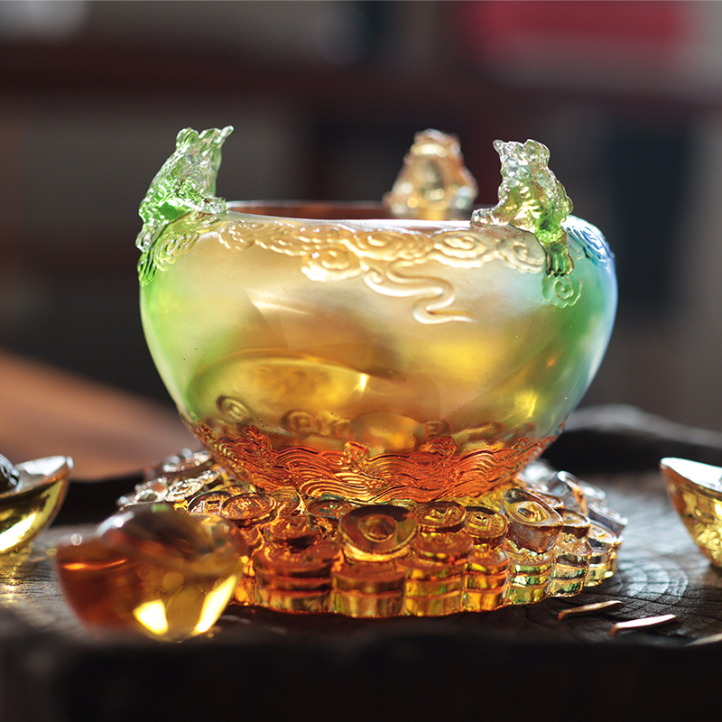 Хрустальная стеклянная чаша из рога изобилия