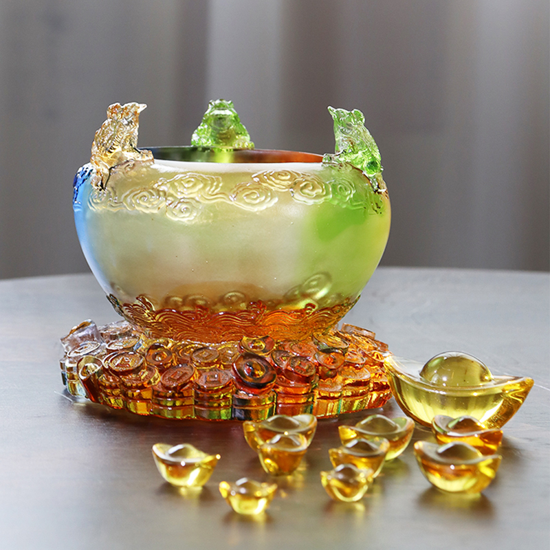 Хрустальная стеклянная чаша из рога изобилия