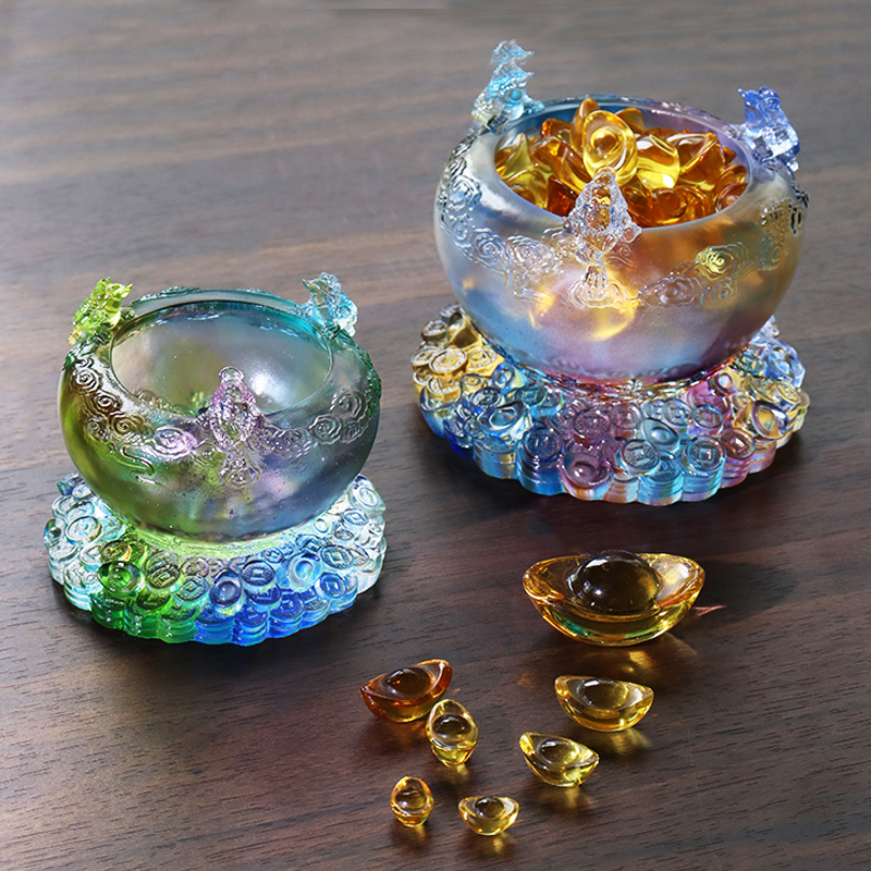 Хрустальная стеклянная чаша из рога изобилия