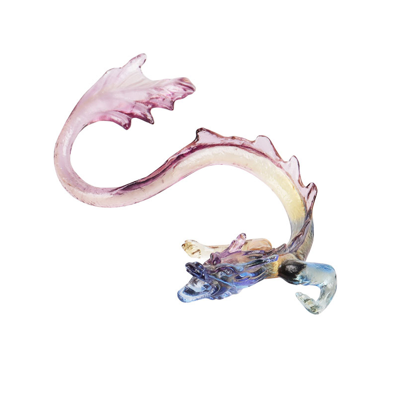 Стеклянный держатель для благовоний Золотой Дракон