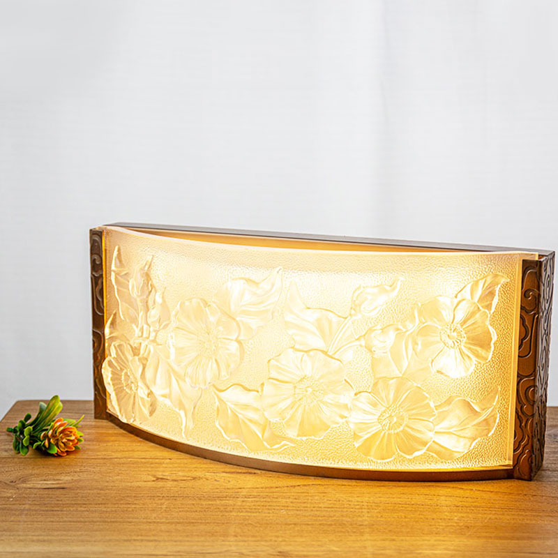 Стеклянные декоративные светильники с цветочным узором гибискуса