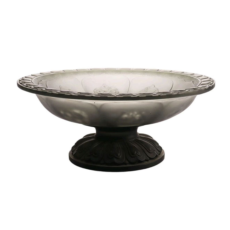 Ваза для фруктов с серой глазурью