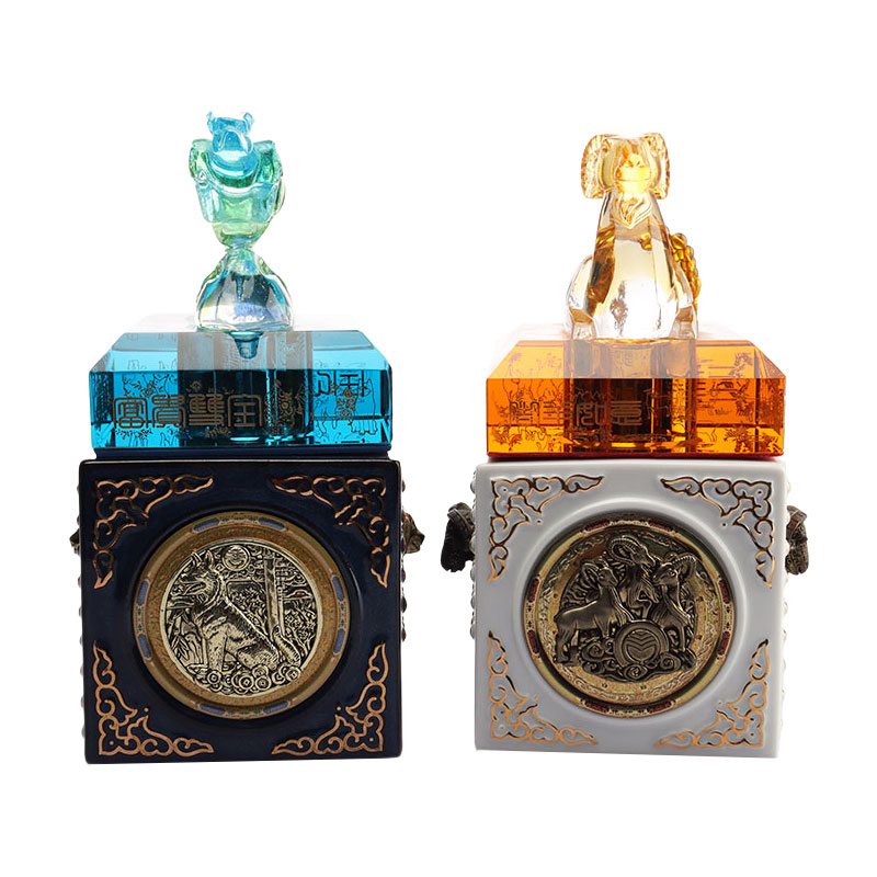 Крышка от бутылки с синим оленем, декоративные украшения, посуда из стеклянной бутылки вина