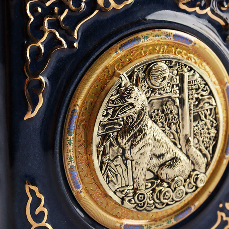 Крышка от бутылки с синим оленем, декоративные украшения, посуда из стеклянной бутылки вина