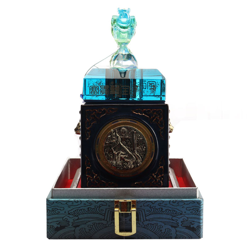 Крышка от бутылки с синим оленем, декоративные украшения, посуда из стеклянной бутылки вина