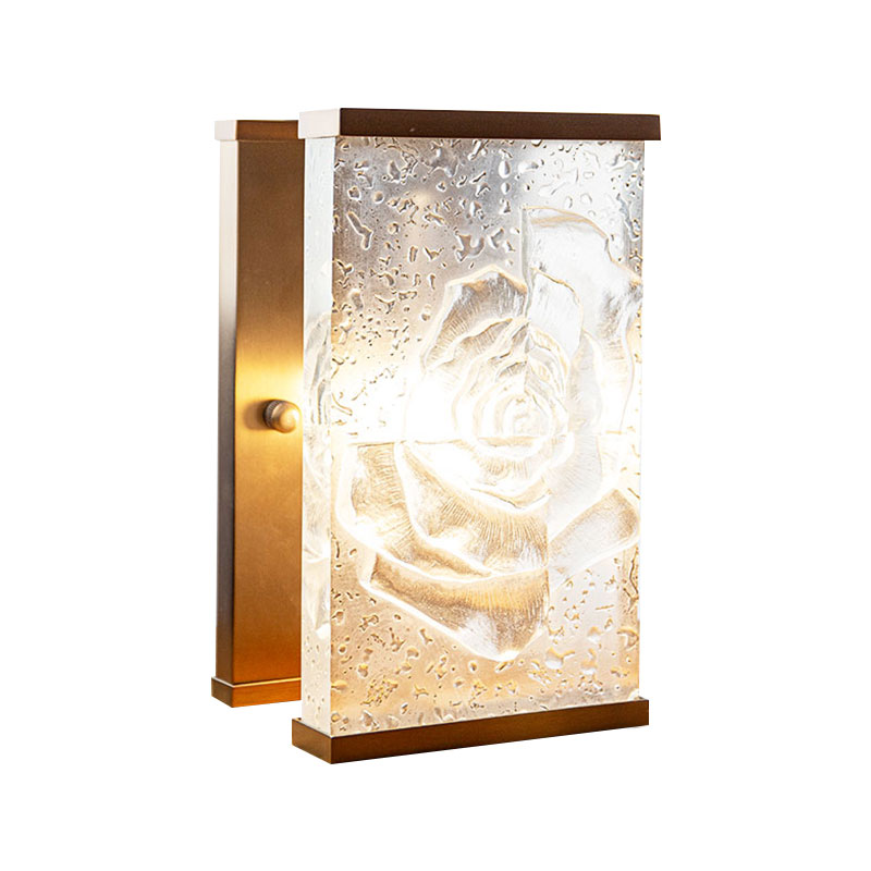 Прямоугольные стеклянные декоративные светильники-орнаменты.