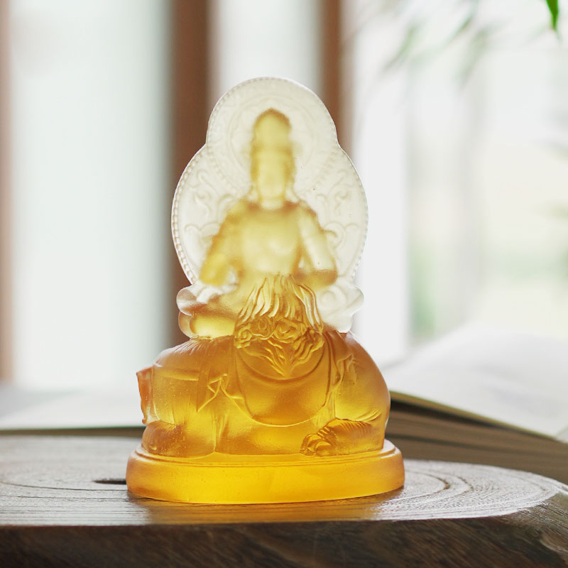Стеклянная статуя Бодхисаттвы Самантабхадра