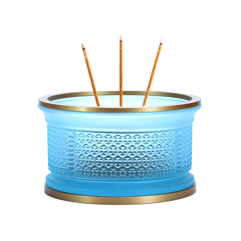 Голубая серия Ruyi Стеклянный набор подношений для буддийского алтаря