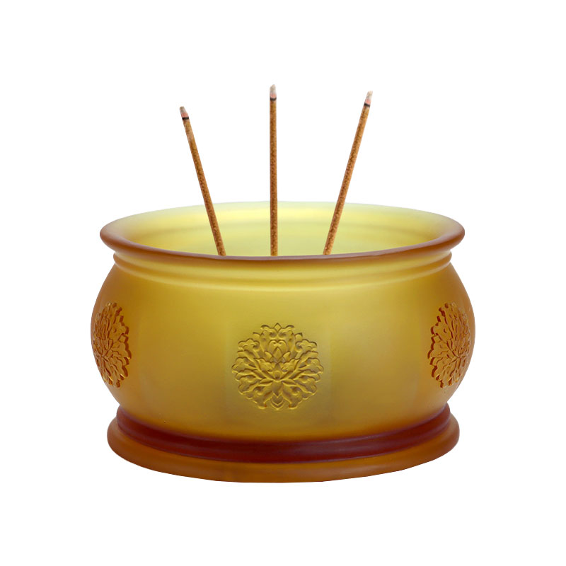 Набор подношений из золотого стекла для буддийского алтаря серии