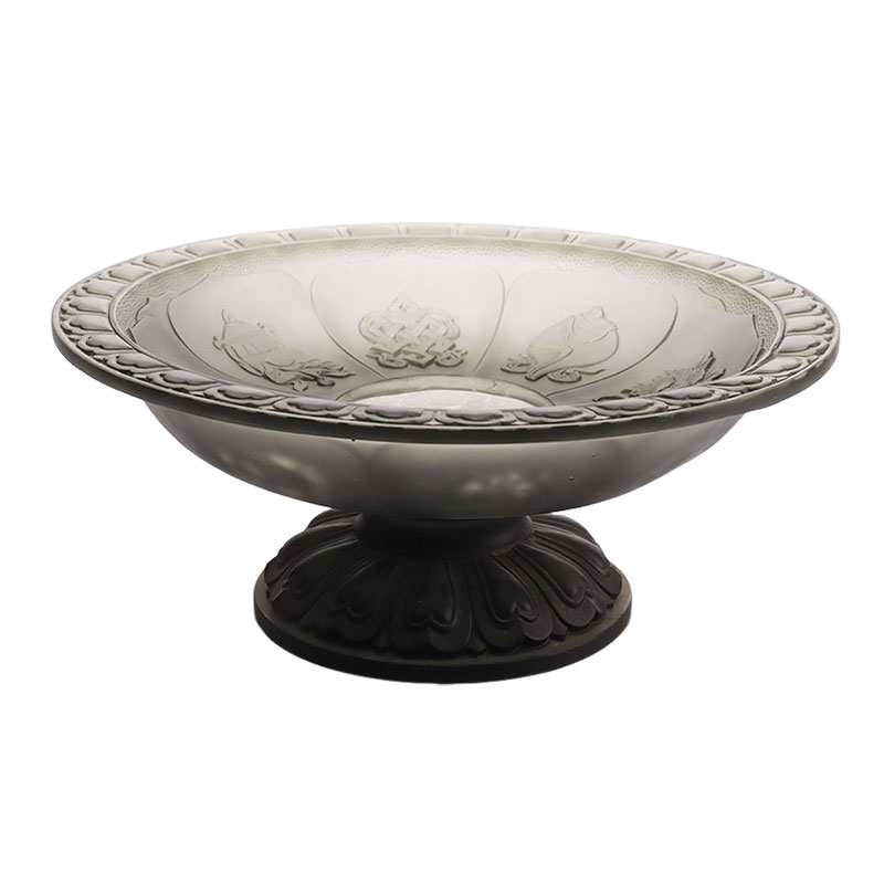 Ваза для фруктов с серой глазурью