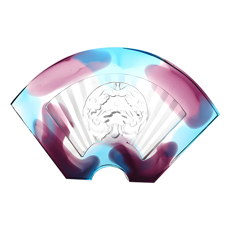 Китайские веерообразные украшения из глазурованного стекла.