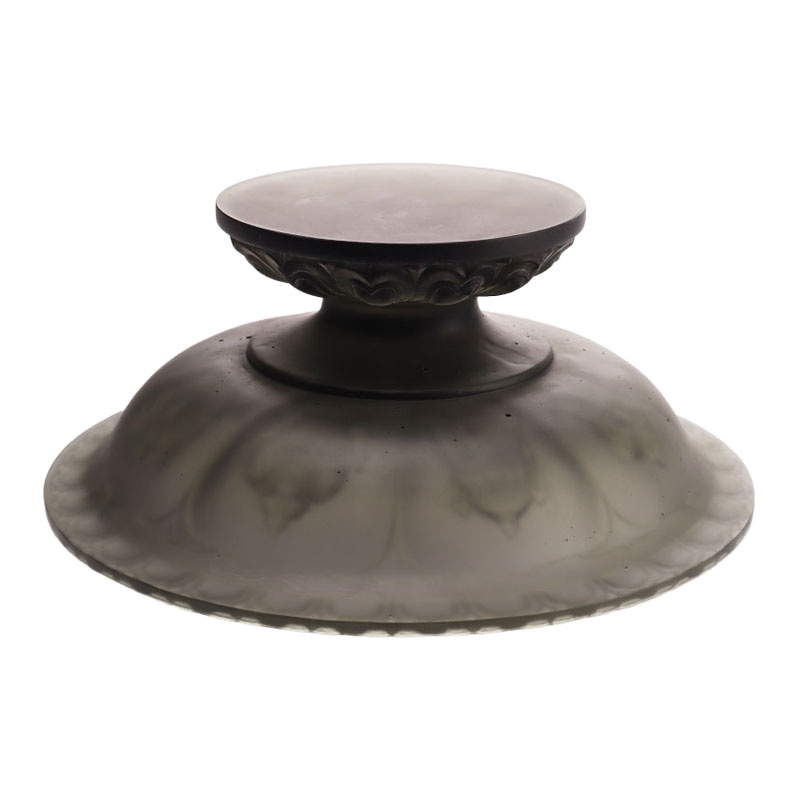 Ваза для фруктов с серой глазурью