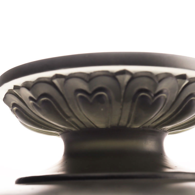 Ваза для фруктов с серой глазурью