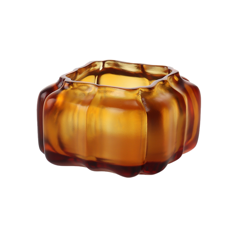 Фиолетовый хрустальный стеклянный горшок для воды в форме тыквы