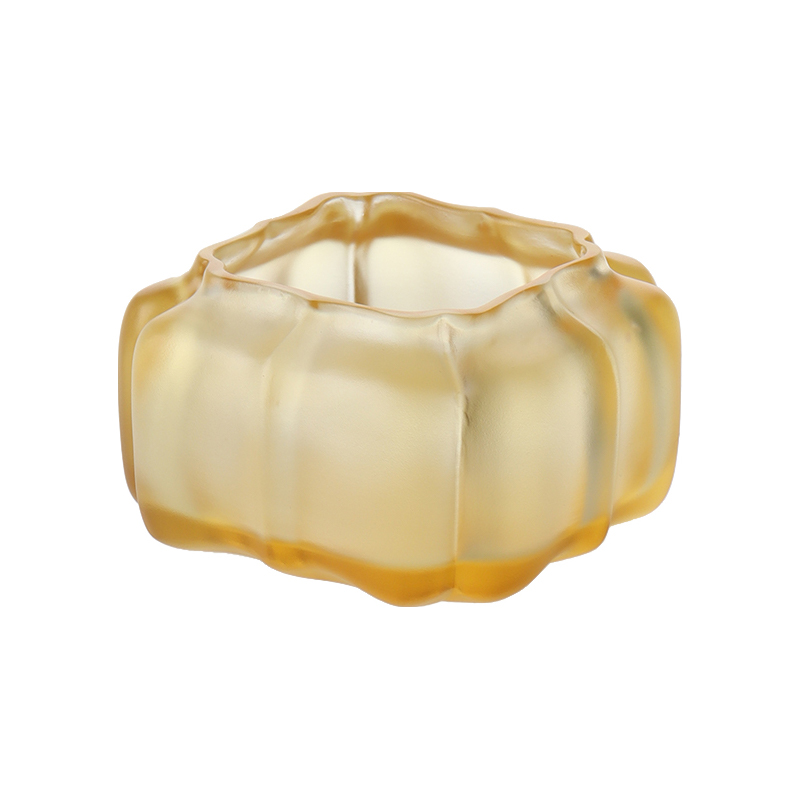 Фиолетовый хрустальный стеклянный горшок для воды в форме тыквы