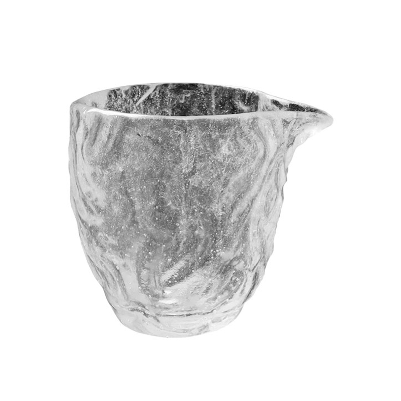 Набор прозрачных стеклянных чайных чашек с пузырьковым узором для использования в домашнем офисе