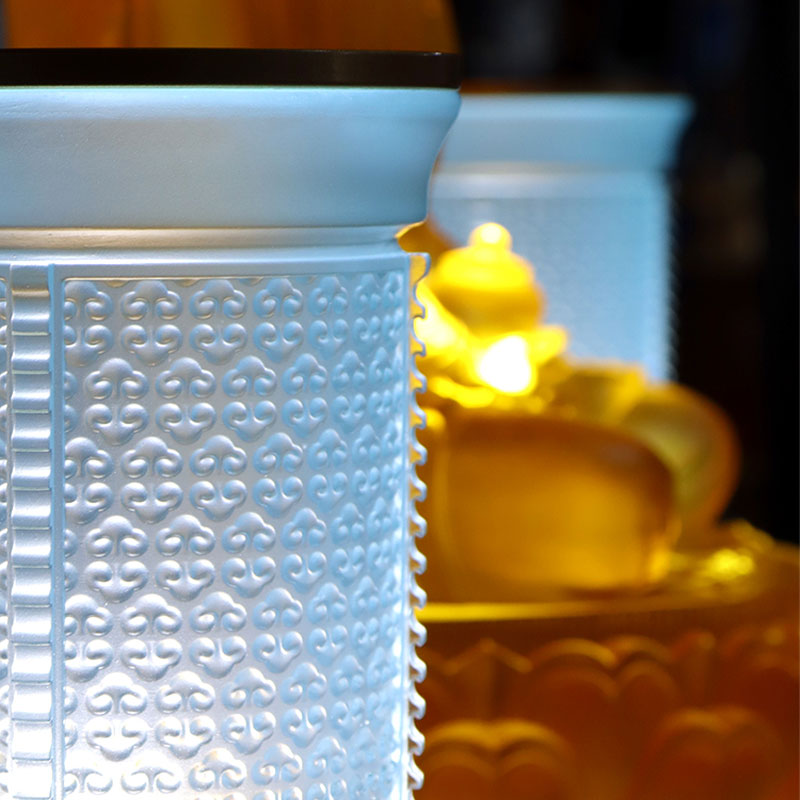 Голубая серия Ruyi Стеклянный набор подношений для буддийского алтаря